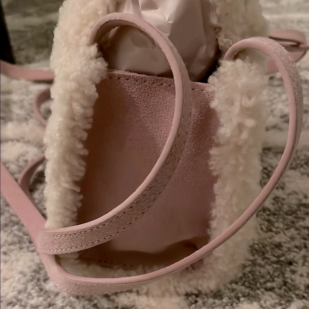 NWT Telfar x Ugg Pink Shearling Mini Bag - Picture 3 of 7